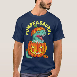 T-shirt Halloween Boys Men Pumpkasaurus Dinosaur Pumpkin F