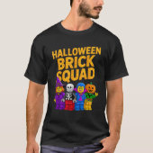 T-shirt Halloween Brick Squad Costume Master Builder Block (Devant)