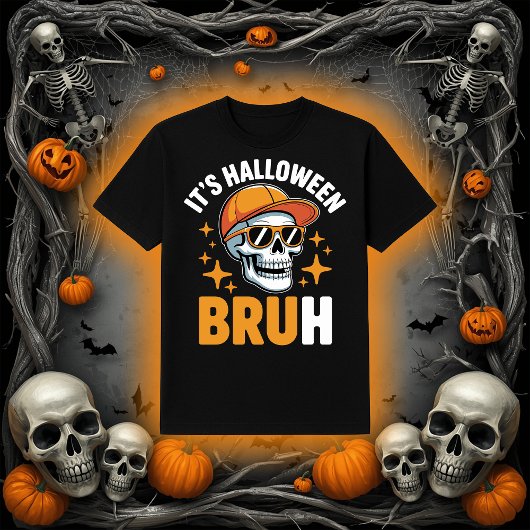 T-shirt Halloween Bruh | Drôle Skeleton Skull