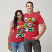 T-shirt Halloween Building Brick Head Pumpkin Ghost Zombie (Unisexe)