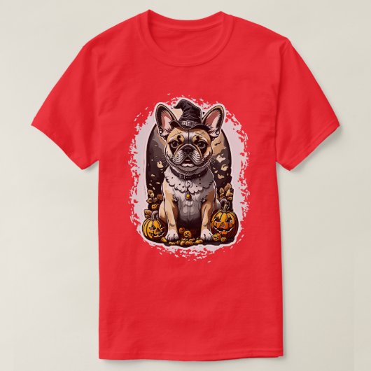 T-shirt halloween bulldog 8 (Design devant)