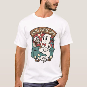T-Shirt Halloween Café Fantôme Rétro