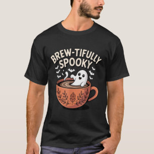 T-shirt Halloween café glacé soigneusement hantée