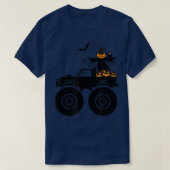 T-shirt Halloween Camion Crash Citrouilles chauves-souris  (Design devant)