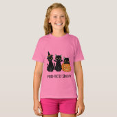 T-shirt Halloween cats with a pumpkin  (Devant entier)