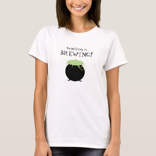 T-shirt Halloween Cauldron Witch Stew Quelque chose est en (Devant)