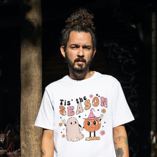 T-SHIRT HALLOWEEN C'EST LA SAISON GHOST & CITROUILLE