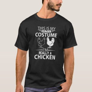 T-shirt Halloween - C'est mon costume humain de poulet