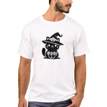 T-shirt Halloween Chat BOO | Typographie Éffrayant