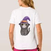 T-shirt Halloween Chat Citrouille enfants bot (Dos)