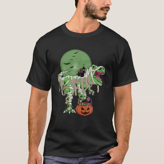 T-shirt Halloween Chat Dinosaur T Rex Maman Citrouille Pou (Devant)
