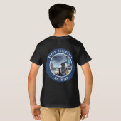 T-shirt Halloween Chat noir et la Sorcière étoile nuit (Dos entier)