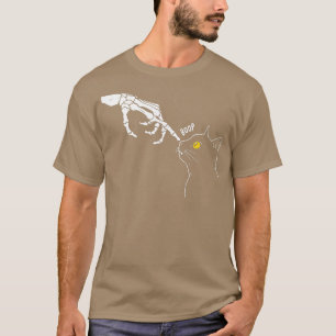 T-shirt Halloween Chat noir Lover Skeleton botte main drôl