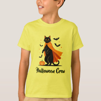 T-shirt Halloween Chat Noir Pumkin