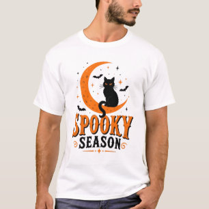 T-shirt Halloween Chat Noir Saison Effrayante
