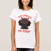 T-SHIRT HALLOWEEN CHAT TITUDE CHAT (Devant)