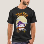 T-shirt Halloween Chat Witch Kitty (Devant)