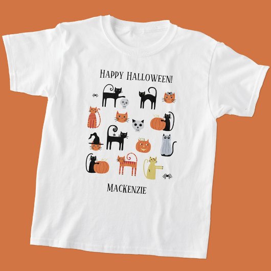 T-shirt Halloween Chats Éffrayant Personnalisé