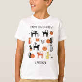 T-shirt Halloween Chats Éffrayant Personnalisé (Devant)
