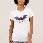 T-shirt Halloween chauves-souris violette Éffrayante effro (Devant)