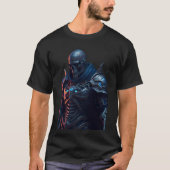 T-shirt Halloween Chevalier médiéval de Skeleton (Devant)