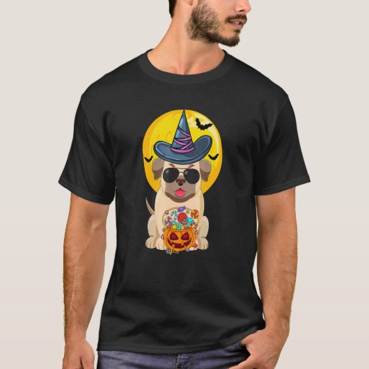 T-shirt Halloween Chien Candy Femme Homme (Devant)