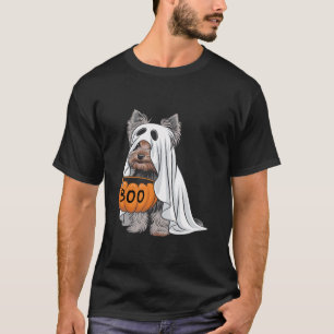 T-shirt Halloween Chien Yorkshire Terrier Costume Fantôme