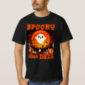 T-shirt Halloween cimetière avec mignon fantôme et lune gé (Devant)