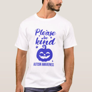 T-shirt Halloween Citrouille Bleue Sensibilisation à l'aut