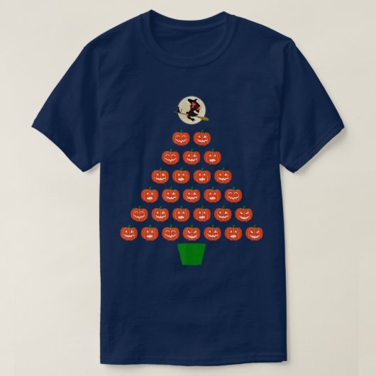 T-shirt Halloween Citrouille Christmas Tree Witch Premium (Design devant)