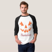 T-shirt Halloween Citrouille Jack-o'-lantern fille personn (Devant entier)