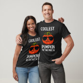 T-shirt Halloween Citrouille Le Plus Coolest Dans Le Patch (Unisexe)