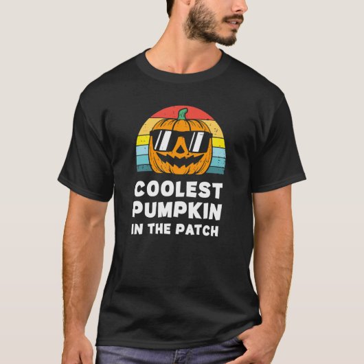 T-shirt Halloween Citrouille le plus froid dans le Patch R (Devant)
