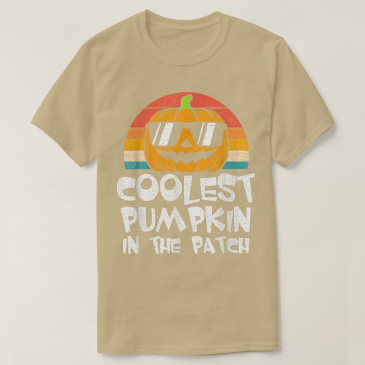 T-shirt Halloween Citrouille le plus froid dans le Patch T (Design devant)