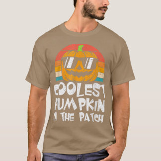 T-shirt Halloween Citrouille le plus froid dans le Patch T