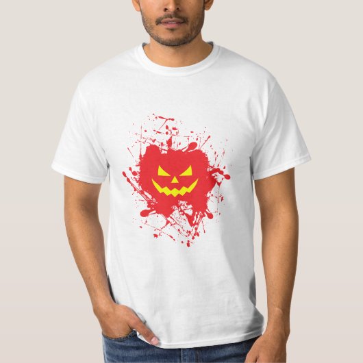 T-shirt Halloween Citrouille Splatter (Devant)