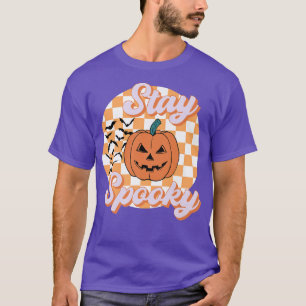 T-shirt Halloween Citrouille Visage Séjour Éffrayant Drôle