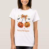 T-shirt Halloween Citrouilles Coquette esthétique Orange B (Devant)