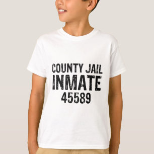 T-shirt Halloween Comté Prisonnier Détenu Costume Partie