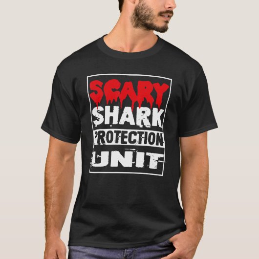 T-shirt Halloween Costume Adulte Shark Protection Uni (Devant)