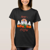 T-shirt Halloween Costume BOO Crew Citrouille Patch Éffray (Devant)