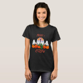 T-shirt Halloween Costume BOO Crew Citrouille Patch Éffray (Devant entier)
