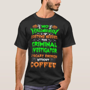 T-shirt Halloween Costume criminel Enquêteur effrayant