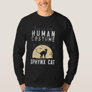 T-shirt Halloween Costume humain Sphynx Chat Horreur Dépla