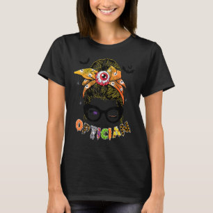 T-shirt Halloween Costume Opticien Messy Bun Cheveux Femme
