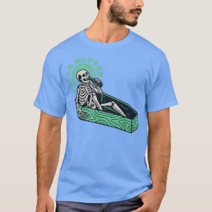 T-shirt Halloween Costume Squelette Boire Horreur Pour Les