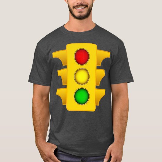 T-shirt Halloween Costume Traffic Light funny simple (Devant)