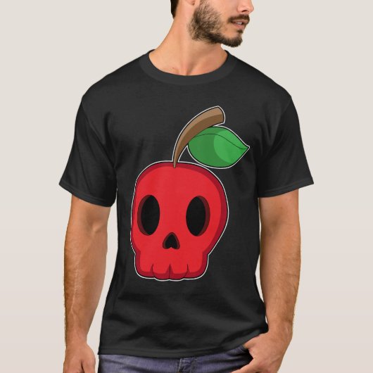 T-shirt Halloween crâne Apple (Devant)