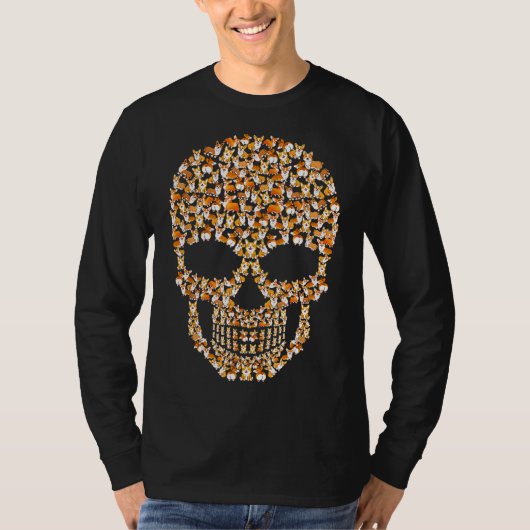 T-shirt Halloween crâne de Corgi (Devant)