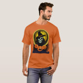 T-shirt Halloween crâne effrayant (Devant entier)